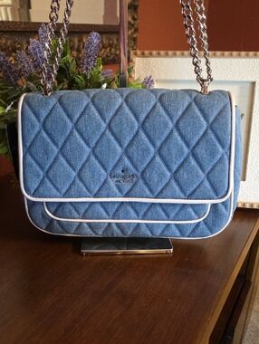 Kate Spade Carey Denim Flap Shoulder Bag NWT